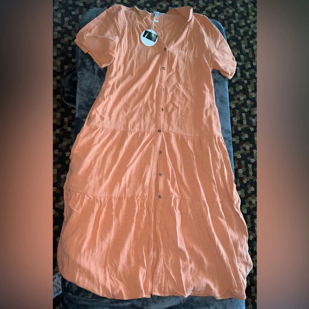 Petal & Pup Adara Midi Dress in Orange Size XL New with tag - Picture 11 of 11